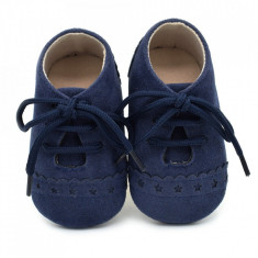 Pantofiori eleganti bebelusi drool (culoare: bleumarine, marime: 6-12 luni) foto