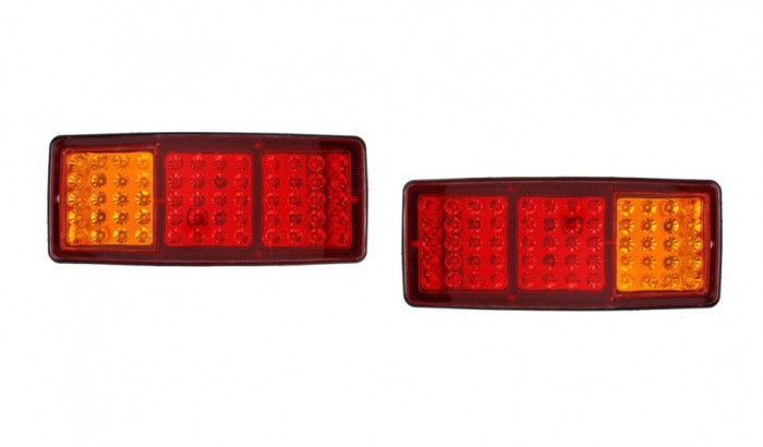 Set 2 bucati lampi stopuri spate camion , remorca , utilaje etc cu LED 280x105 24V