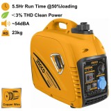 Generator invertor curent silentios 2,2 kw 4 timpi, 54 db, 23 kg, aparat portabil de curent pentru santier sau uz casnic - Ingco GEI30001