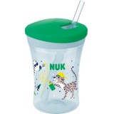 Cana NUK Action 10255599, 12 luni+, 230ml, albastru-verde
