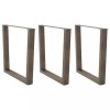 VidaXL Picioare de masă &icirc;n formă de V, 3 buc., oțel natural, 90 x (72-73,3) cm