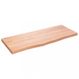 Cumpara ieftin Blat de masa maro 100x40x(2-4) cm, lemn masiv stejar tratat