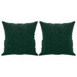 Cumpara ieftin Perne decorative, 2 buc., verde inchis, 40x40 cm, catifea