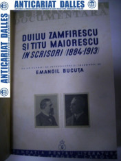 DUILIU ZAMFIRESCU si TITU MAIORESCU in scrisori -1937 foto