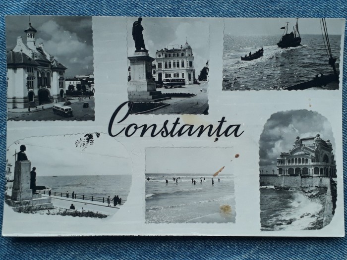 341 - Constanta - vedere multipla , mozaic / carte postala RPR