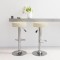 vidaXL Scaune de bar, 2 buc., crem, material textil