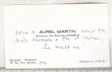 Bnk div Carte de vizita cu felicitare olografa - Aurel Martin