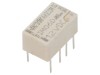 Releu electromagnetic DPDT 12VDC 5A 0,5A/125VAC THT