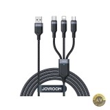 Cablu Incarcare USB-A - Lightning / microUSB / USB-C Joyroom S-A18 3in1 18W 1.2m Negru