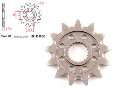 Pinion transmisie fata 520/13T, JTF1590SC foto