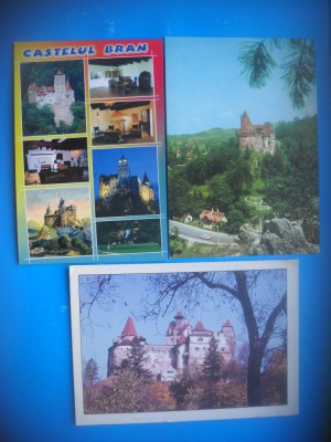 HOPCT LOT 3548 - 3 CARTI POSTALE-CASTELUL BRAN -JUD-BRASOV-NECIRCULATE foto