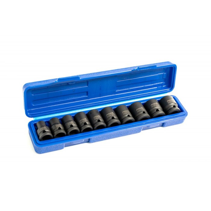 Trusa chei tubulare scurte de impact 1 2 10-24mm 10 piese