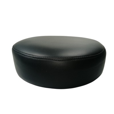 Taburet pentru scaun rotund, piele ecologica, 34 cm, negru foto