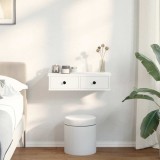VidaXL Raft de perete cu sertare, alb, 60x28x15 cm, lemn prelucrat