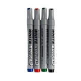 Marker tabla CNX G-213A, varf 2. 0mm, set 4 culori (albastru, negru, rosu, verde)
