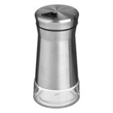 Recipient din Sticlă pentru Condimente, 120ml, Capac Argintiu cu 3 Deschideri, CMCLASS