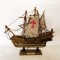 Macheta navala lemn corabie, vapor, Santa Maria 1492, veche vintage, 20x20 cm