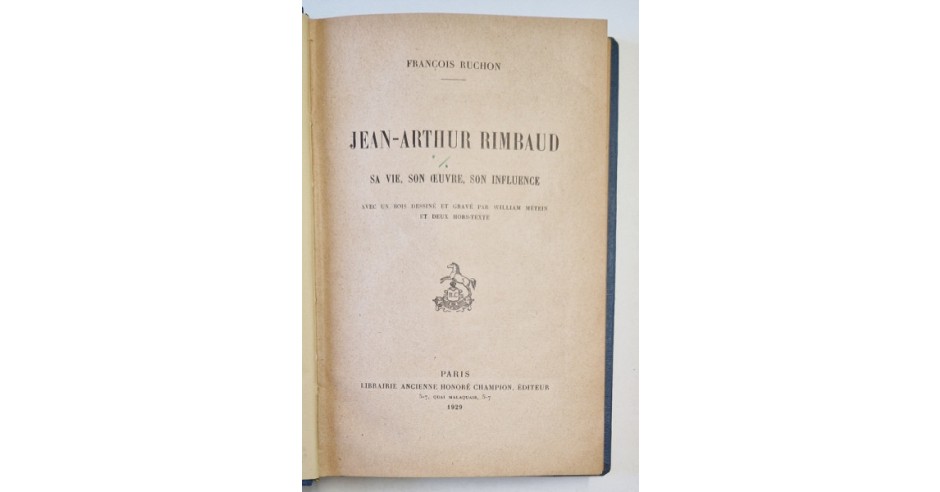 JEAN - ARTHUR RIMBAUD , SA VIE , SON OEUVRE , SON INFLUENCE par ...