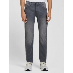 Blugi barbati Rick cu talie medie si croiala Slim fit, Gri inchis, W29 L32