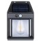 Lampa solara de perete, cu senzor de miscare, puterea becului 3W, iluminare LED, autonomie 6-12 ore, negru