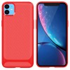 Husa iPhone 11, Enkay Carbon, Rosie - Protectie Premium, Flexibila