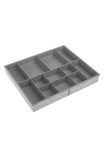 Cumpara ieftin Organizator extensibil pentru sertare, plastic, 30,5x25,5x3,8 cm, gri