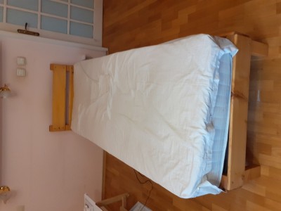 CHILIPIR - cadru pat rasinoase lacuit , somiera metalica si saltea foto