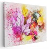 Tablou canvas frunze pictura acuarela roz, rosu, galben 1190 Tablou canvas pe panza CU RAMA 40x60 cm