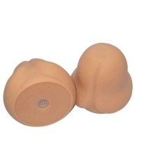 Gland Jucarie Antistres cu Fluier, Natural, 6.5 cm
