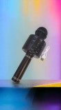 Microfon karaoke negru cu bluetooth și boxă, Oem