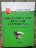 NORME METODOLOGICE DE APLICARE A CODULUI FISCAL