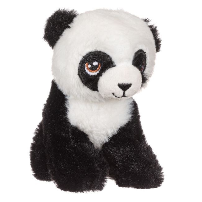Jucarie de plus urs panda, alb-negru, 15cm, poliester