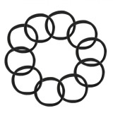 Elastice Păr Femei, Set 10 Bucăți, Negre, Oem