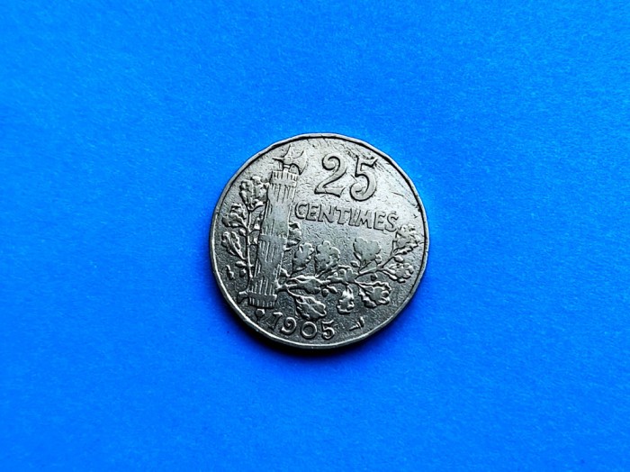 25 Centimes 1905 Franta-...-XF