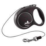 Lesa pentru caini, Flexi, Retractabil, Pana la 8 kg, XS, 3 metri, Argintiu