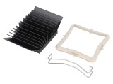 Radiator extrudat cu aripioare BGA negru 35mm x 35mm