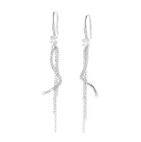 Cumpara ieftin Cercei lungi de argint 925, JW1613, model cu pietre, placati cu rodiu