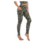 Colanti cu talie inalta pentru femei XJHKG, verde camo, S - OUTLET