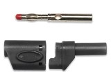 Mufă banană 4mm 40A neagră cupru beriliu