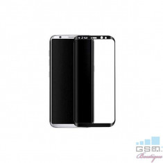 Geam Folie Sticla Protectie Display Samsung Galaxy S8 Plus Acoperire Completa 6D Neagra foto