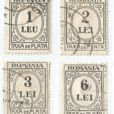 Romania, LP IV.14/1926, Taxa de plata format mic, t. negru, h. alba, f. f., obl.