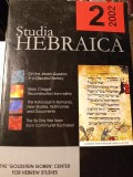 STUDIA HEBRAICA NR 2 / 2002, ED DR FELICIA WALDMAN,383 PAG