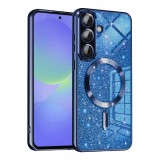 Husa MagSafe pentru Samsung Galaxy A56 A566 / A36 A366, Techsuit, Luxury Glitter, Albastra