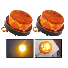 Set 2 lumini intermitente camion LED Xentech Light 12-24V portocaliu, rotunde