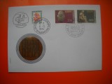 HOPCT PLIC FDC S NR 439 SCULPTURA / ARTA IUGOSLAVIA 1974-EUROPA CEPT