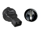 Adaptor IEC C14 la Schuko mama 230V, max. 10A, kpsr-05