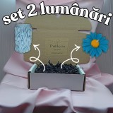 Cumpara ieftin Set 2 lumanari parfumate , Ghiocel si Floricica Handmade din ceara naturala de soia