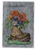 CPIB 19859 CARTE POSTALA - FELICITARE. GHEATA CU FLORI, AURIE, ARGINTIE, Circulata, Fotografie
