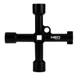 Cheie multifunctionala pentru dulapuri electrice, apa si gaz NEO TOOLS