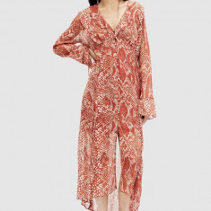 AllSaints rochie LIANA WAIMEA DRESS maxi, evazati, WD559Z